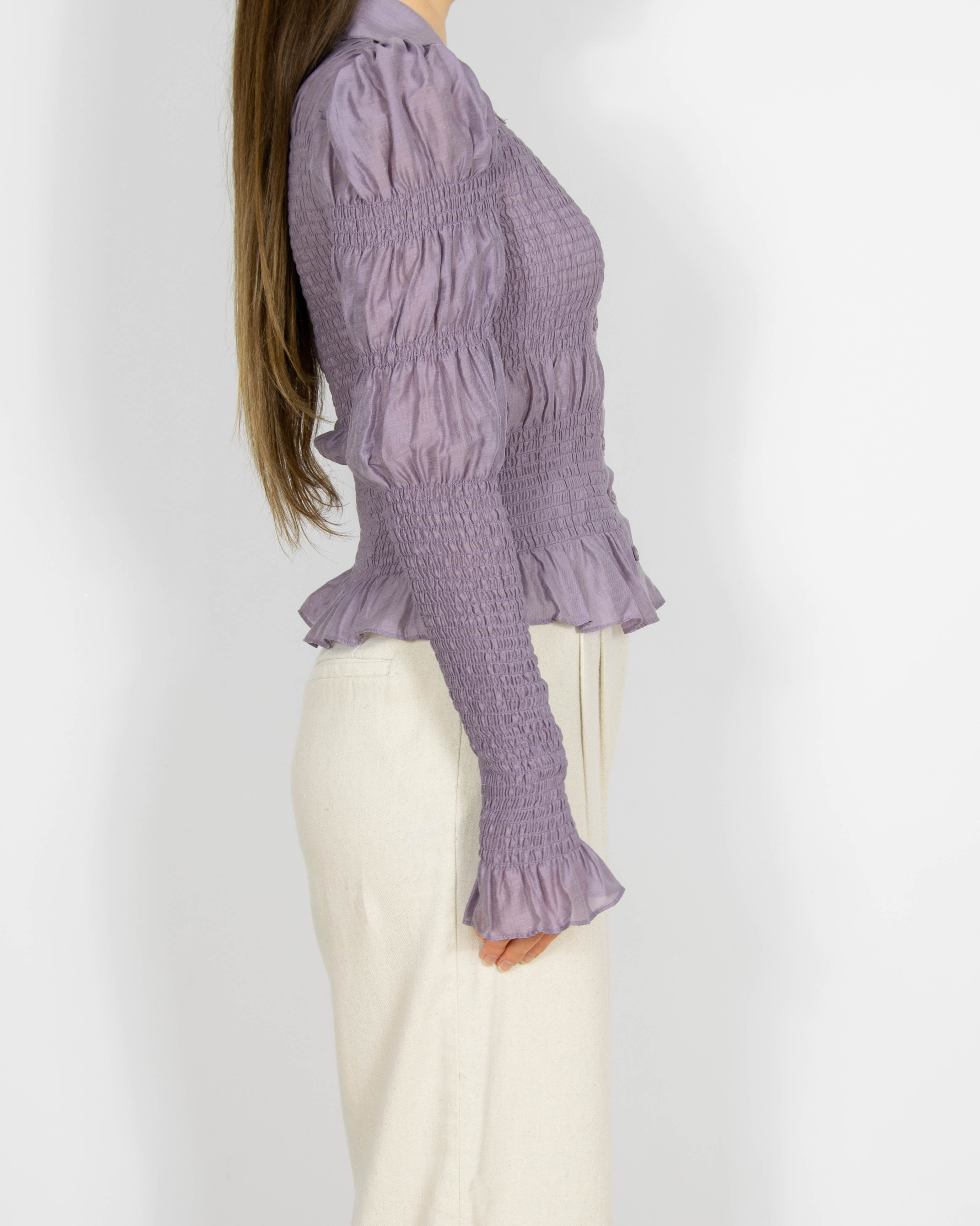 Fioletowo szara (lyocell + len) koszula & other stories - XS