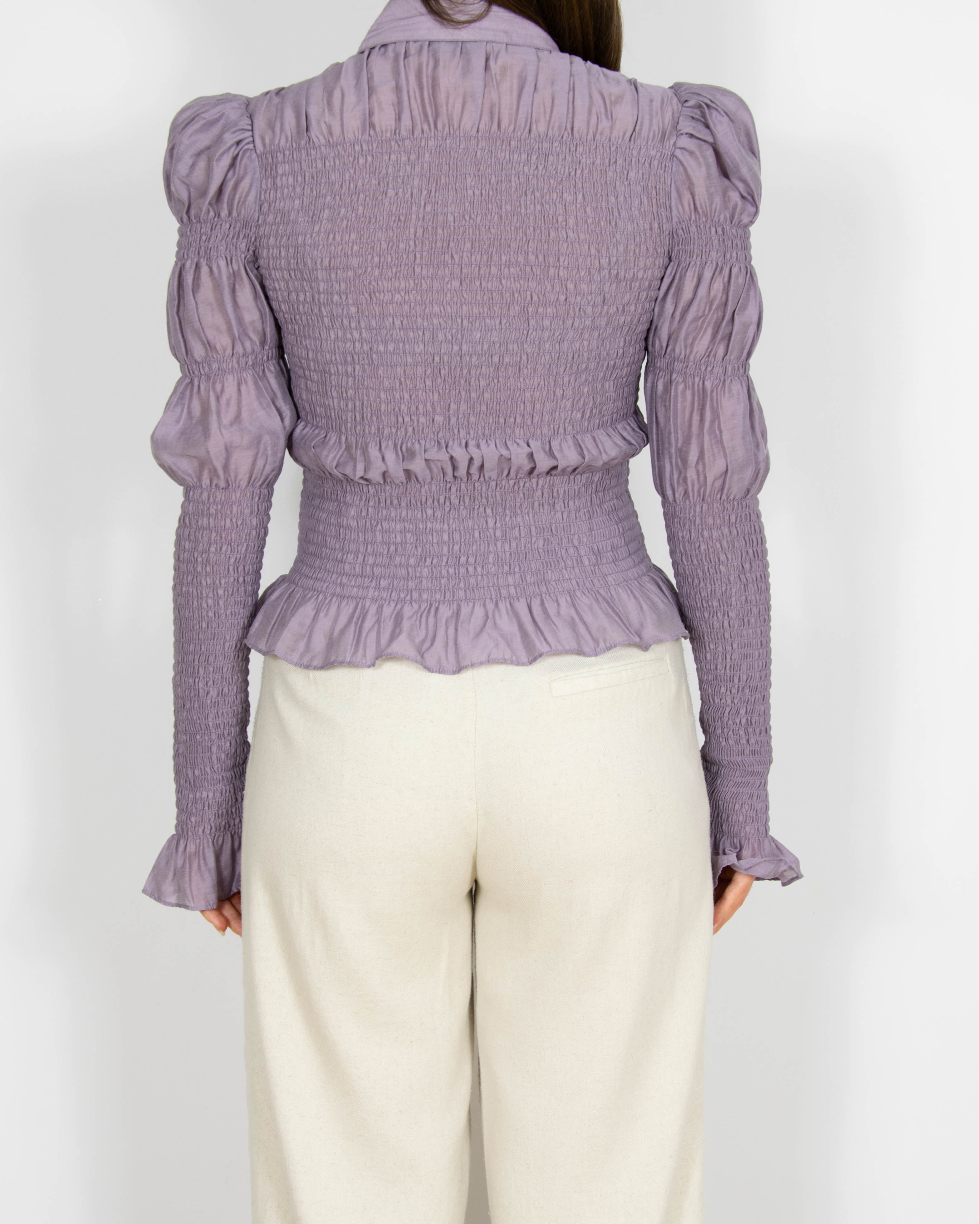 Fioletowo szara (lyocell + len) koszula & other stories - XS