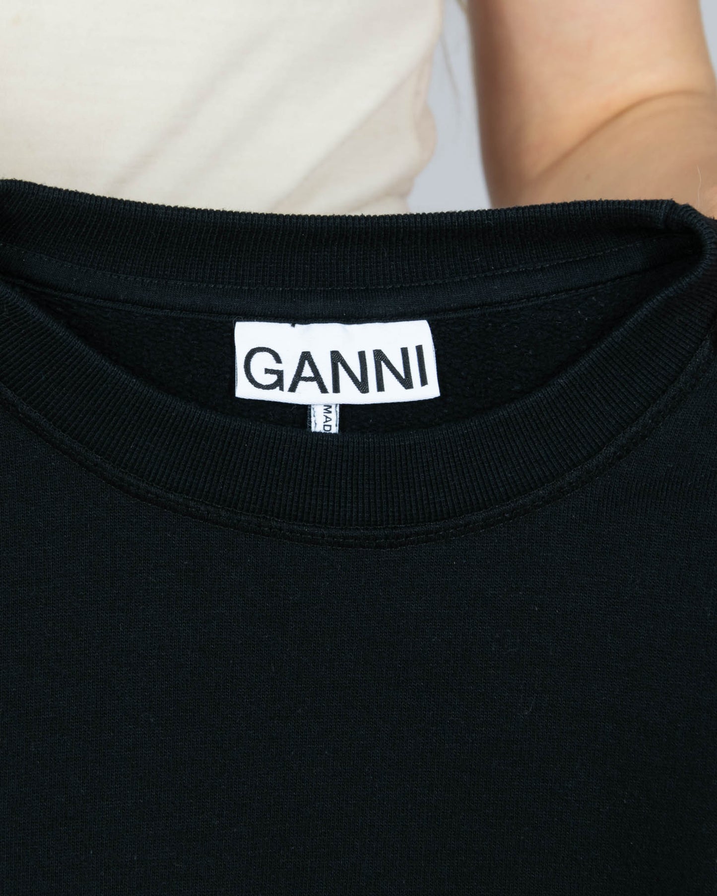 Czarna bawełniana (organiczna) bluza GANNI - S