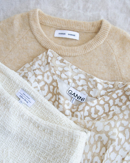 Beżowy (alpaka + merino) sweter Samsoe Samsoe - XS
