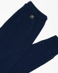 Granatowe (merino) legginsy termiczne marki JANUS.
