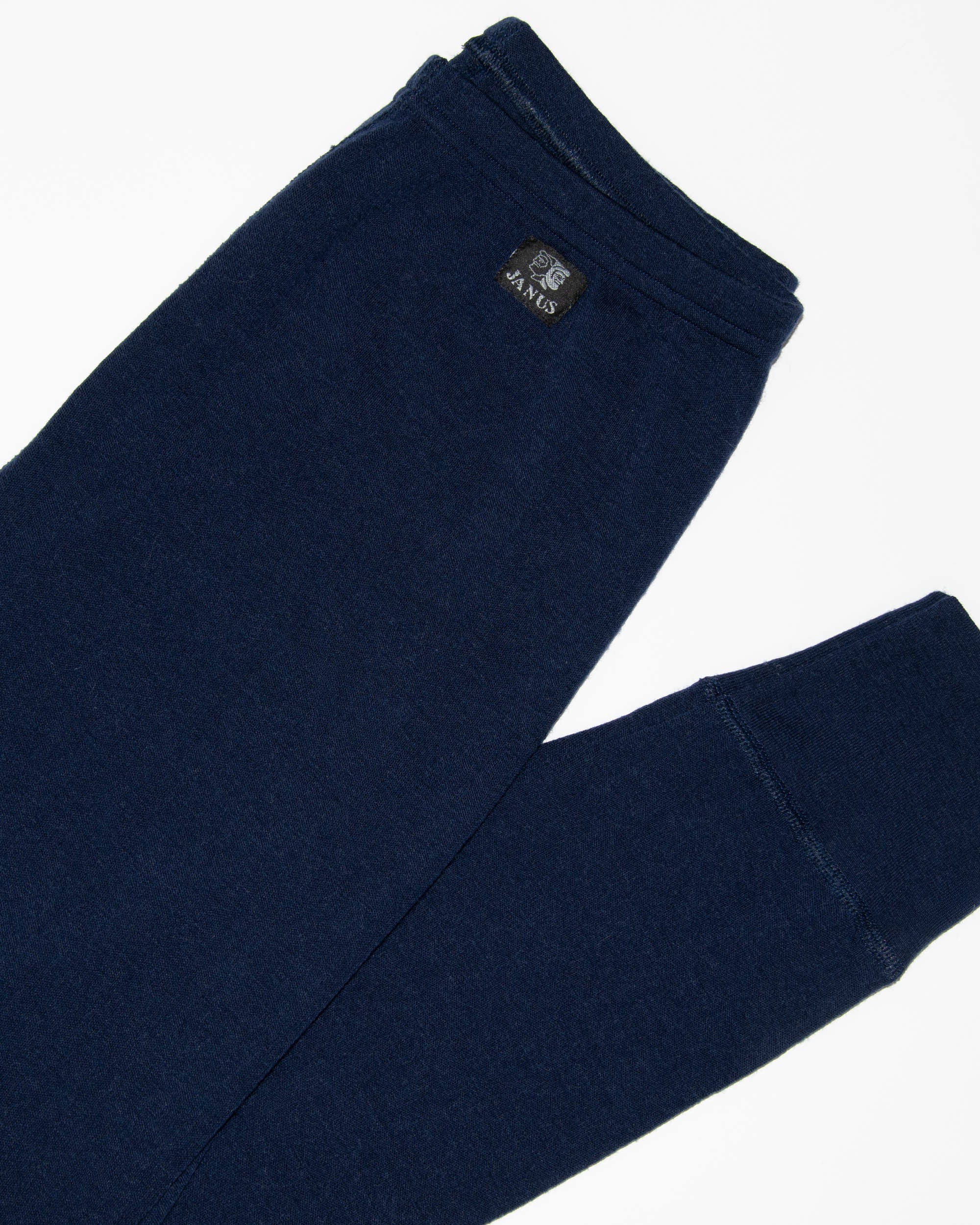 Granatowe (merino) legginsy termiczne marki JANUS.