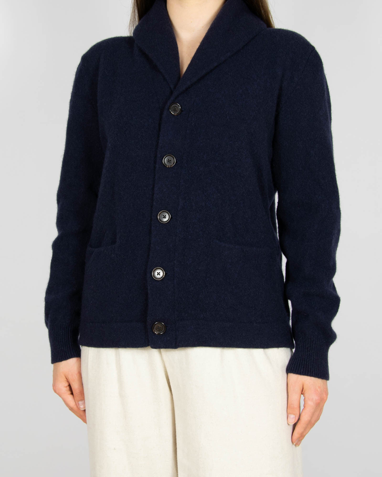 Granatowy wełniany kardigan Ralph Lauren