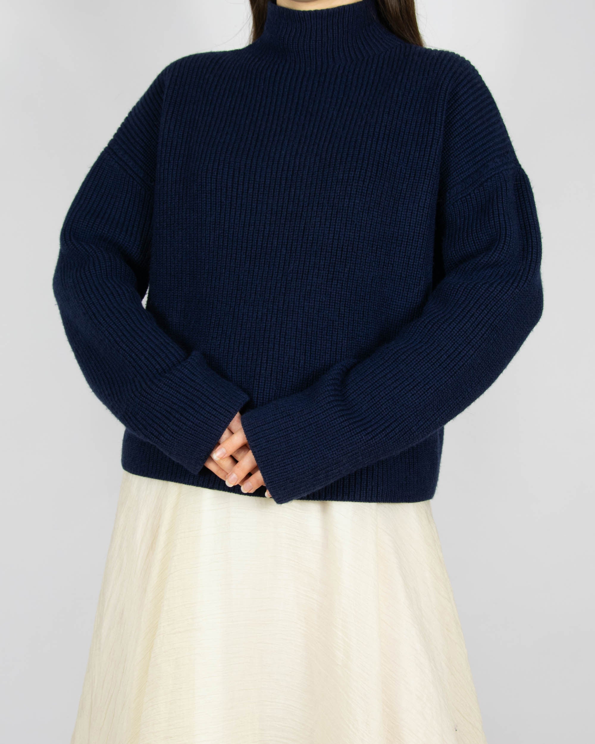 Ciemnogranatowy (merino) sweter FILIPPA K - M/L
