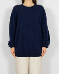 Granatowy kaszmirowy sweter Casa Moda