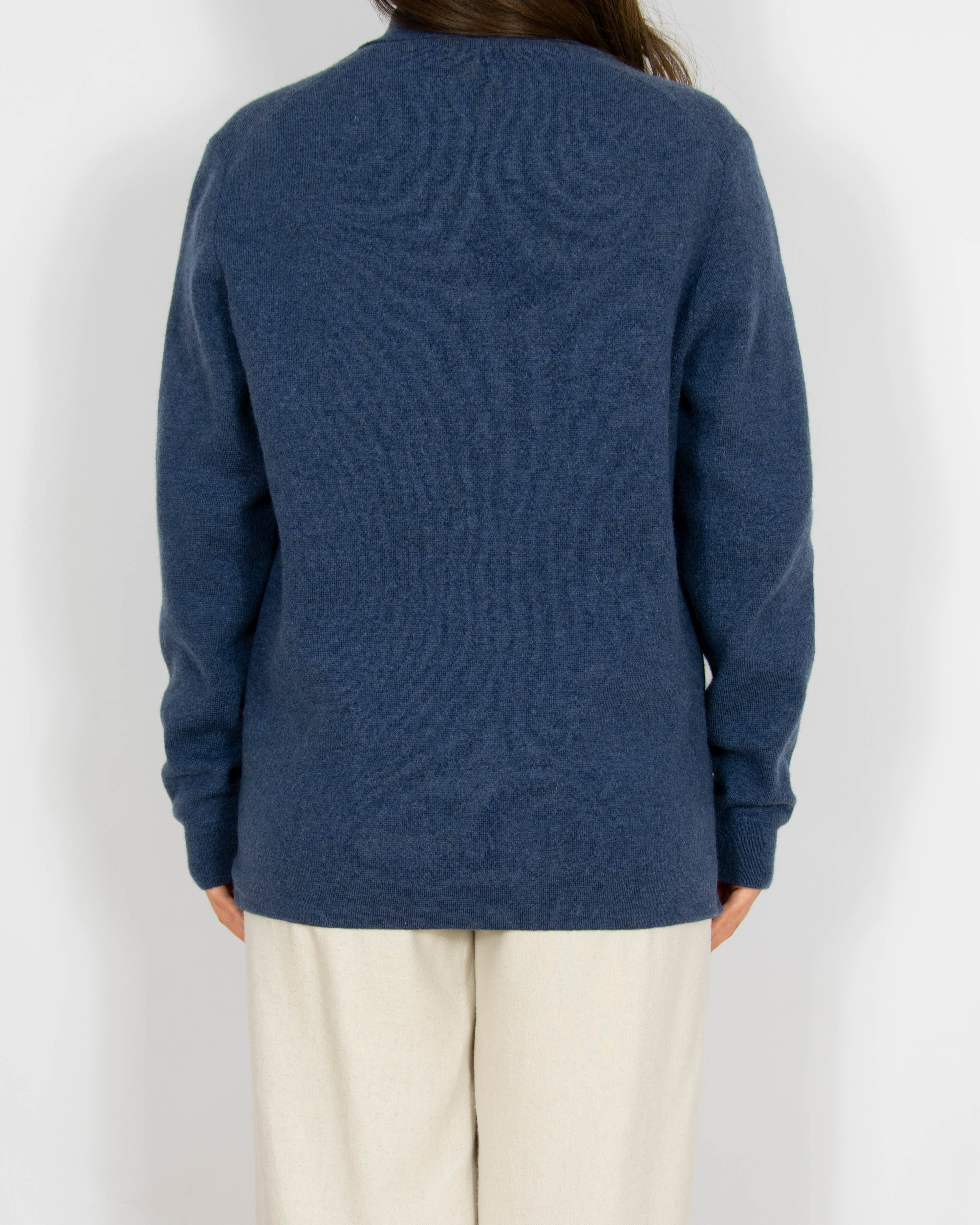 Granatowy wełniany (merino) sweter These Glory Days - M