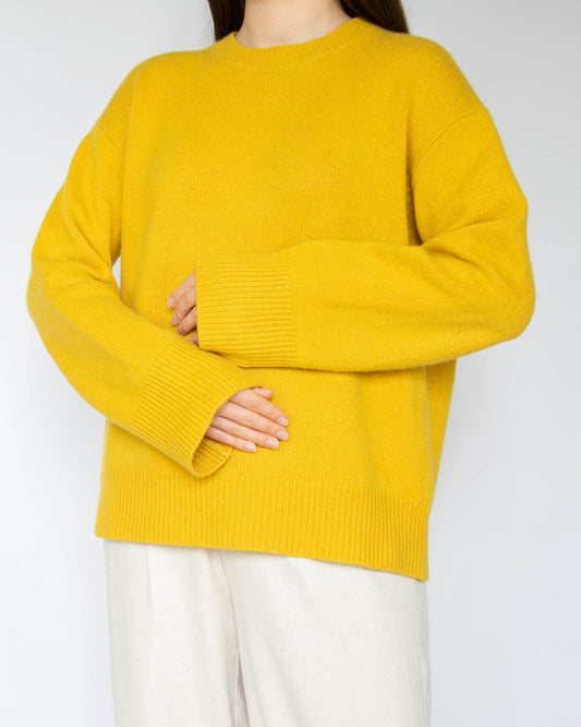 Żółty (merino + kaszmir) sweter INSIEME