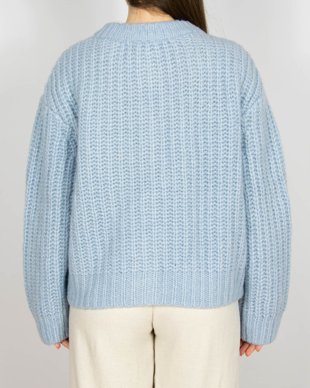 Błękitny wełniany kardigan H&M Premium - M