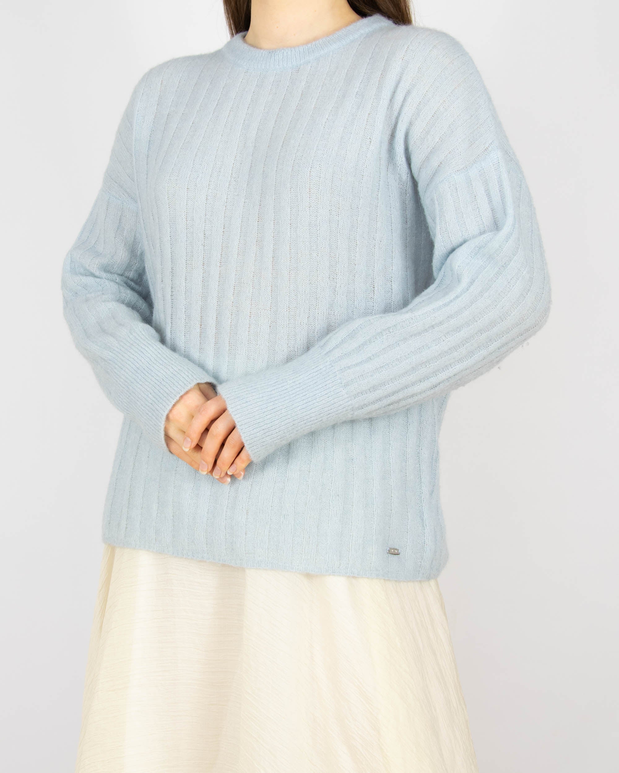 Jasnoniebieski (moher + merino) sweter JEAN PAUL - M