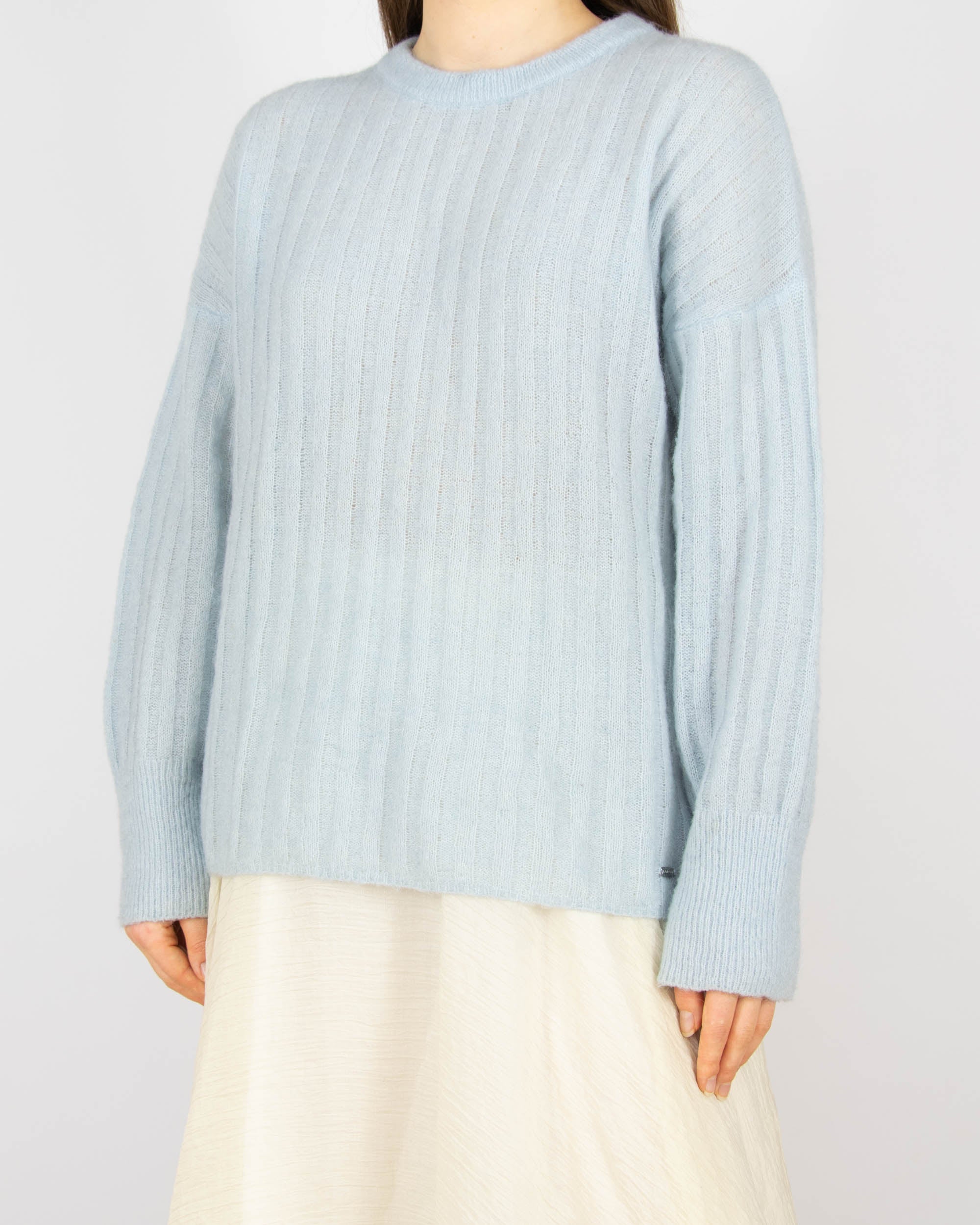 Jasnoniebieski (moher + merino) sweter JEAN PAUL