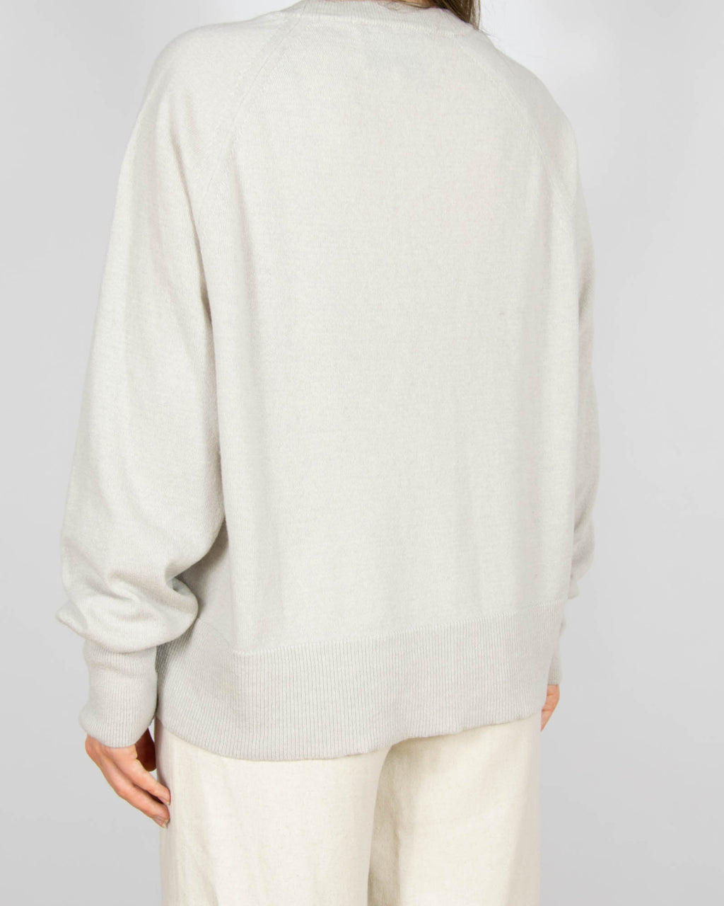 Jasnoszary (merino + kaszmir) sweter Levete Room - XL