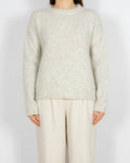 Jasnoszary wełniany (wełna + moher) sweter InWear