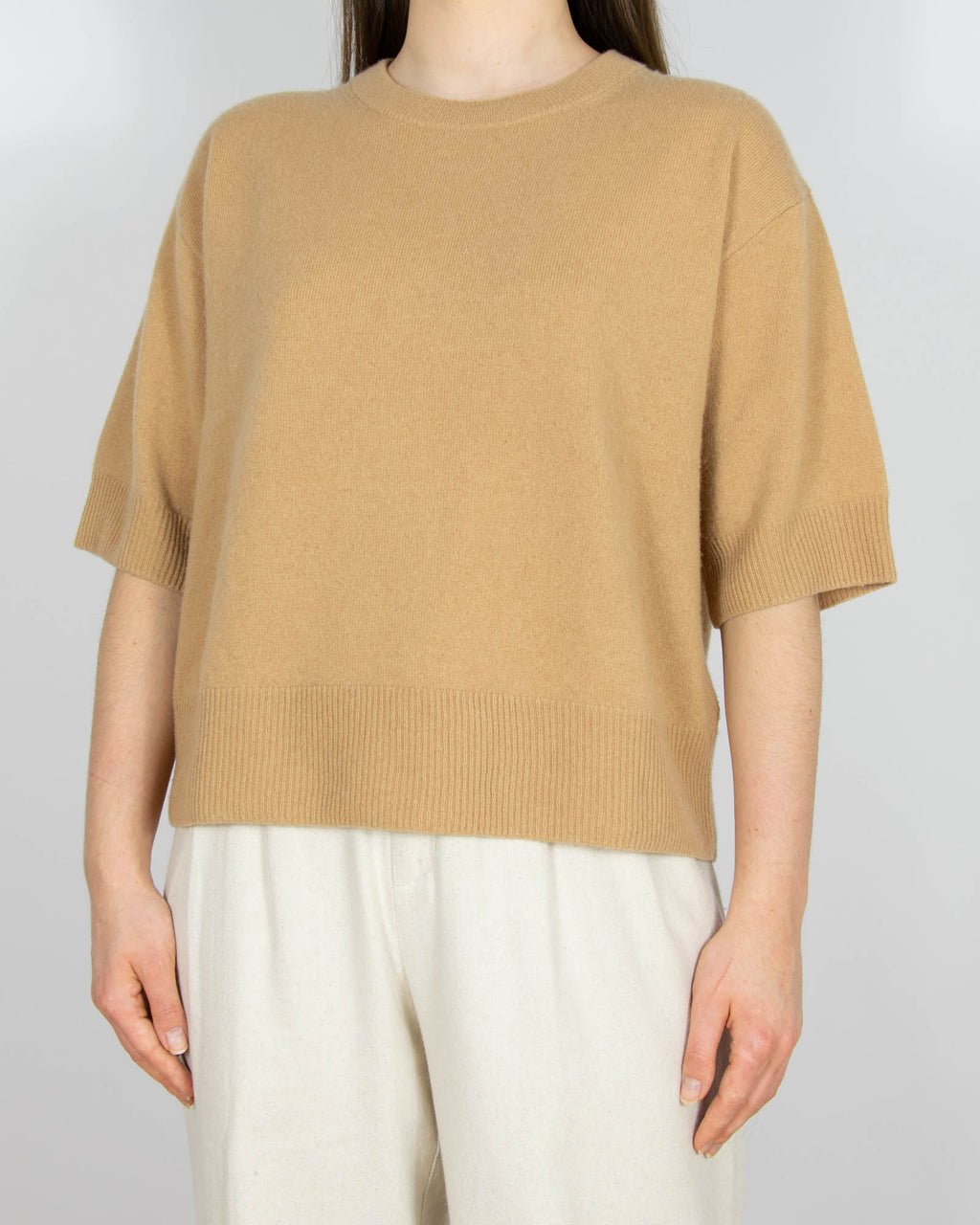 Karmelowy kaszmirowy sweter H&M Premium 