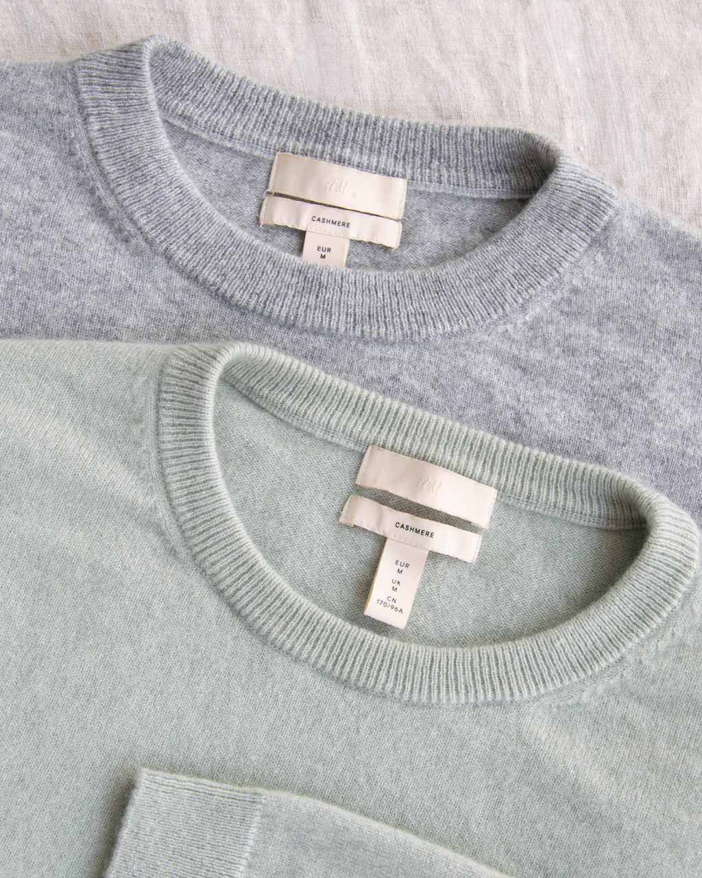 Miętowy kaszmirowy sweter oversize H&M - M