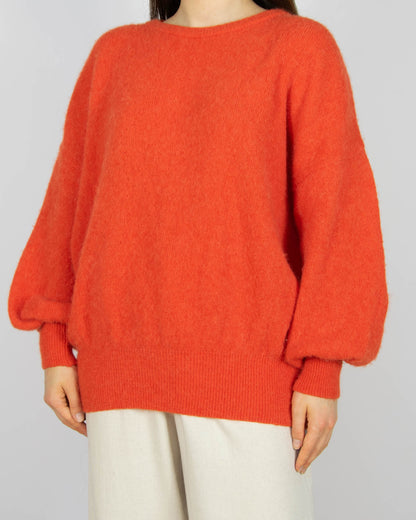 Koralowy (alpaka + merino) sweter American Vintage - S