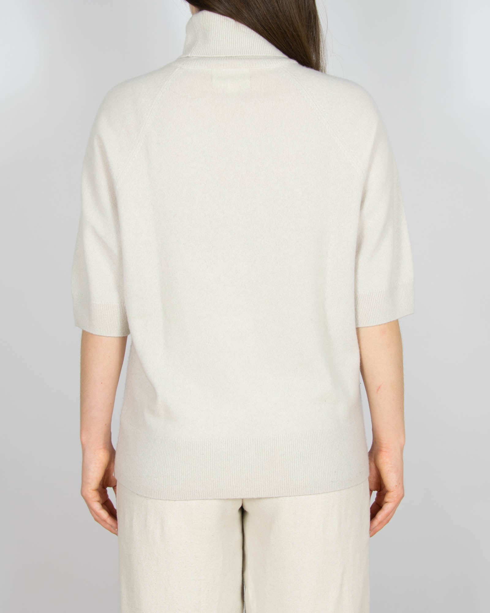 Kremowy kaszmirowy sweter z golfem H&M Premium - M/L