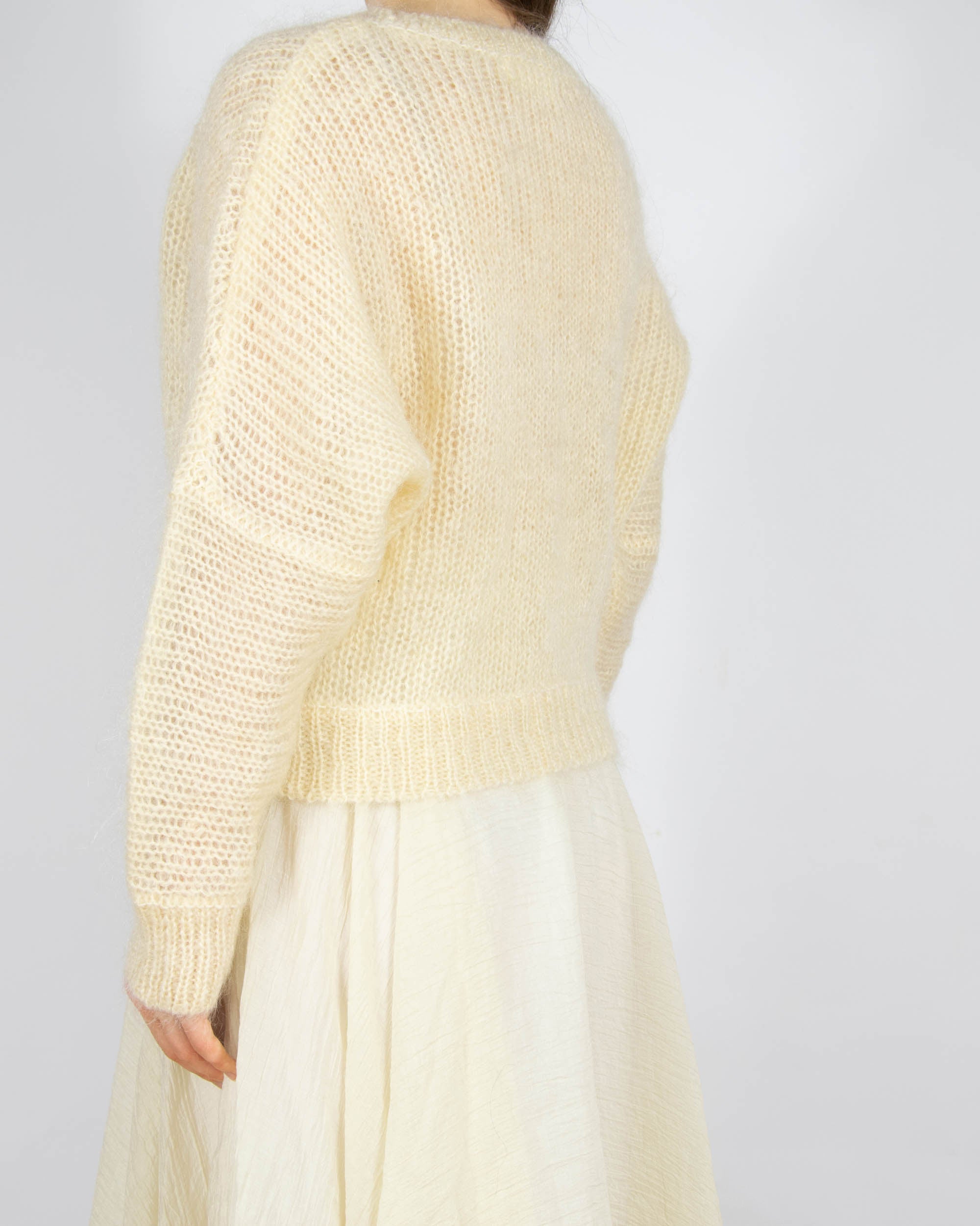 Kremowy (moher + wełna) sweter Reserved - S