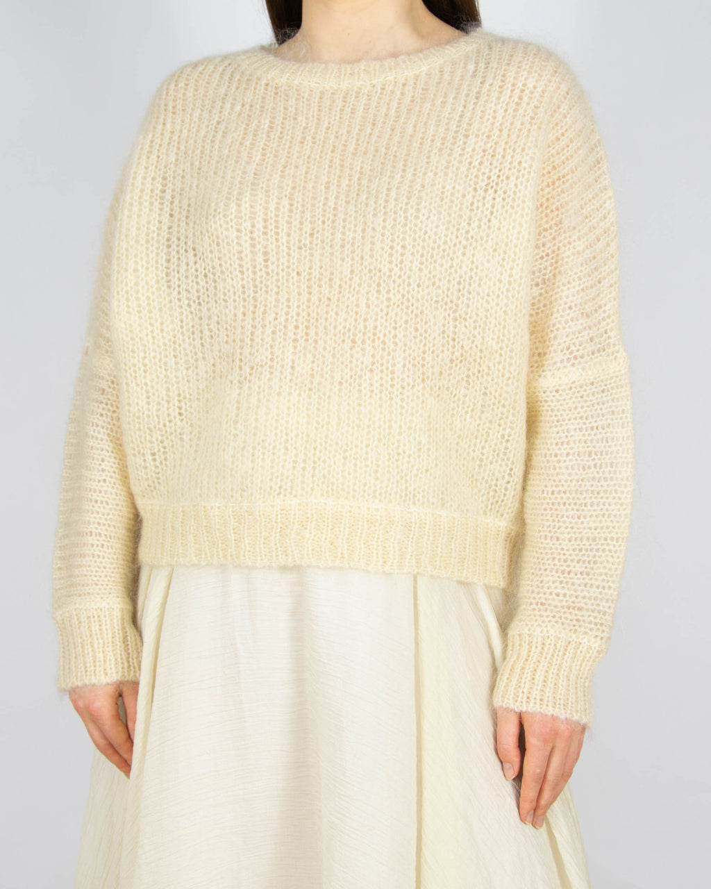 Kremowy (moher + wełna) sweter Reserved - S
