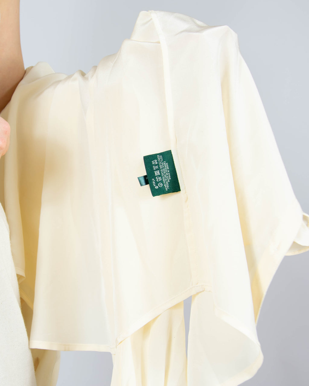Kremowa jedwabna koszula Ralph Lauren - S