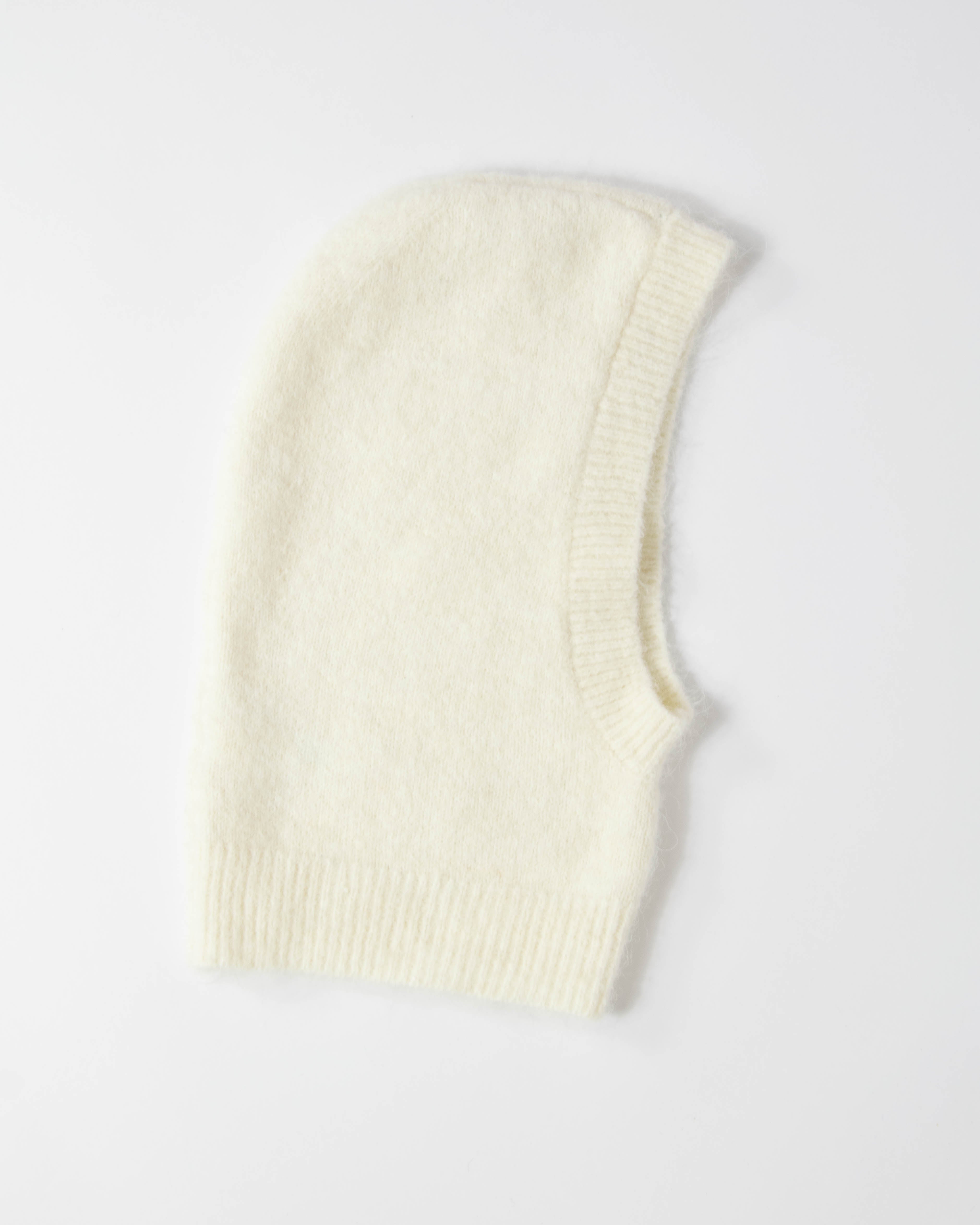 Śmietankowa wełniana (wełna + alpaka) balaclava kapturek Cubus - one size