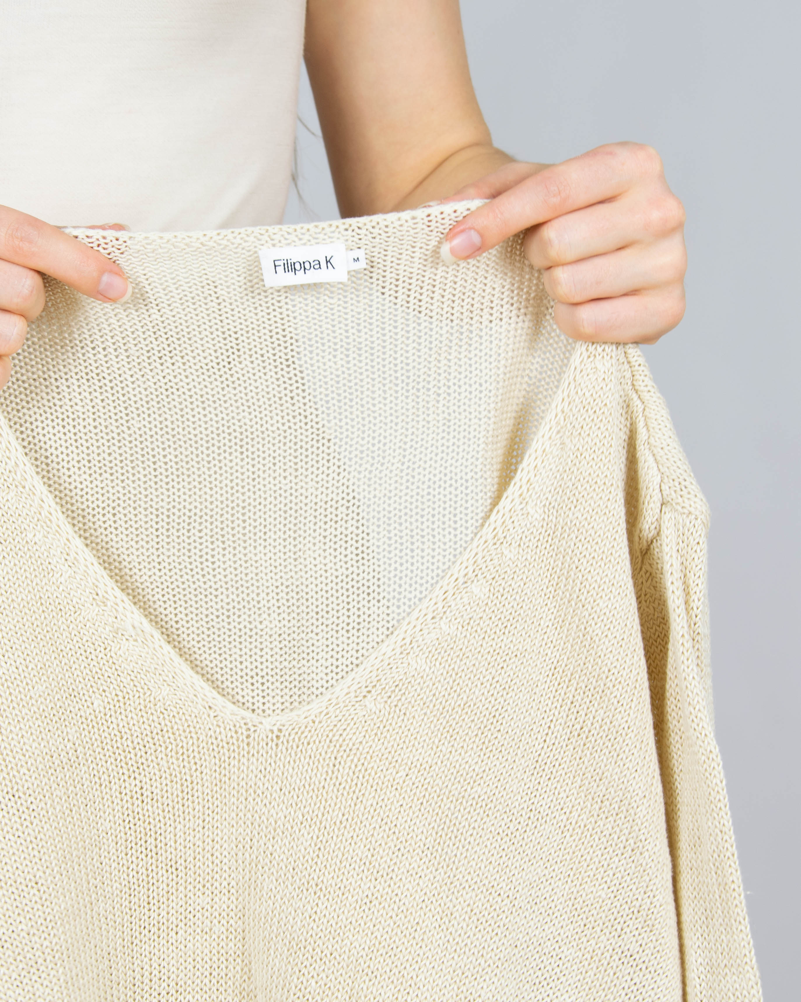 Kremowy lniany sweter Filippa K - M