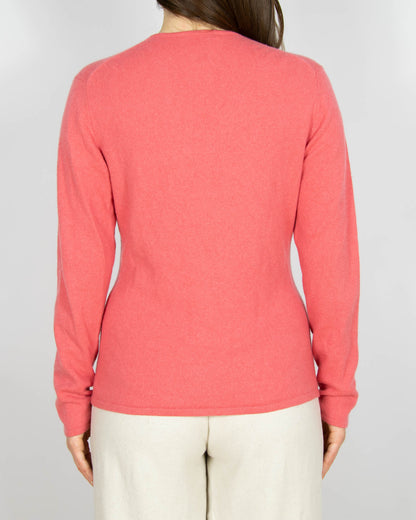 Malinowy kaszmirowy sweter ALLUDE - M