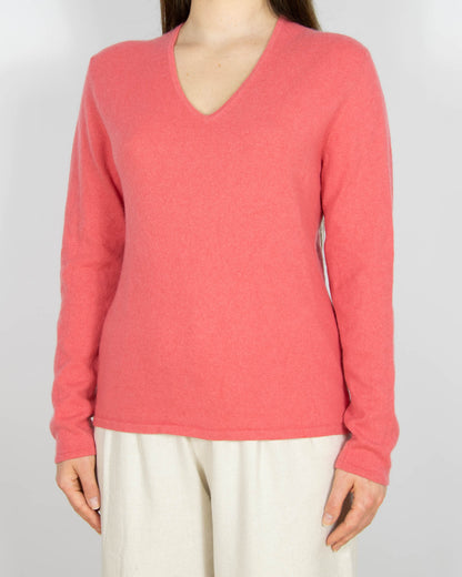 Malinowy kaszmirowy sweter ALLUDE - M