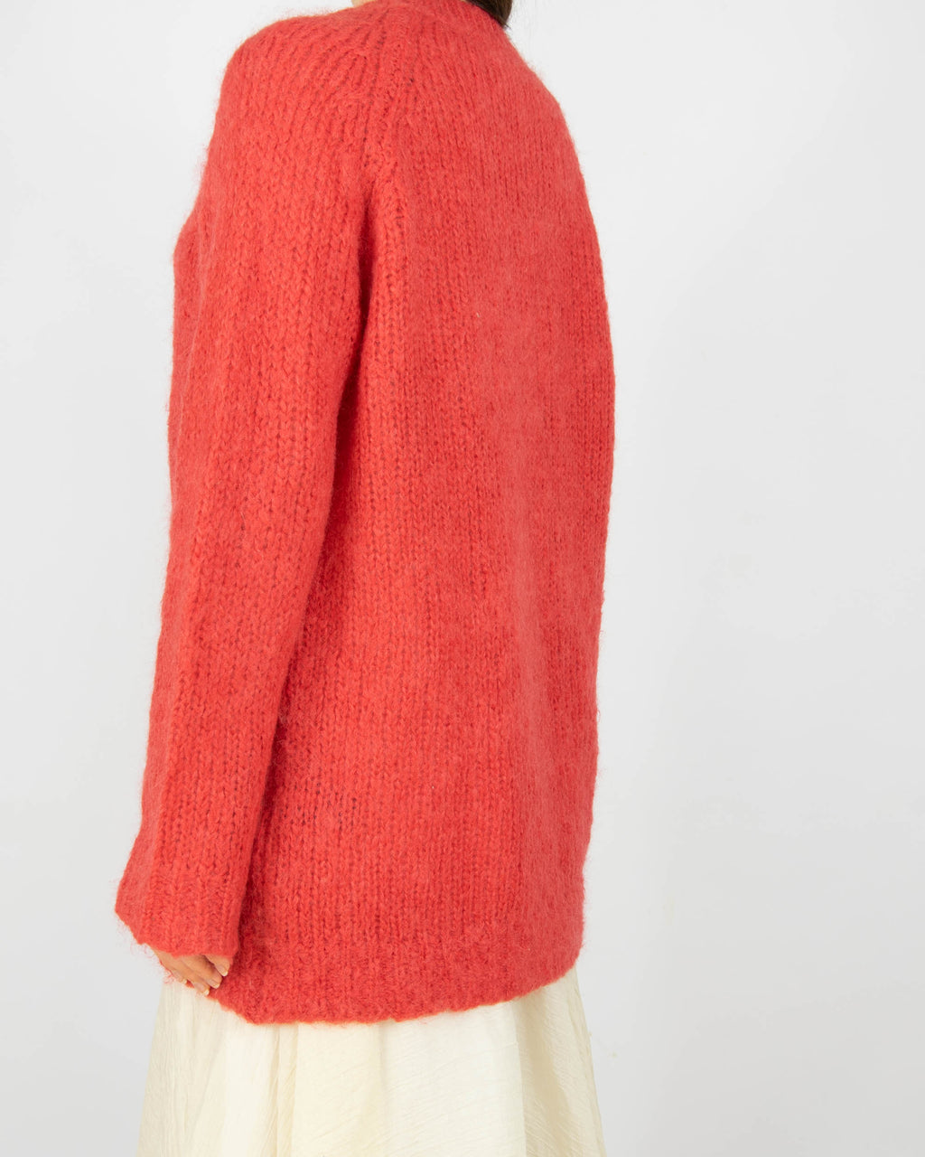 Malinowy (kid moher) sweter FILIPPA K - L