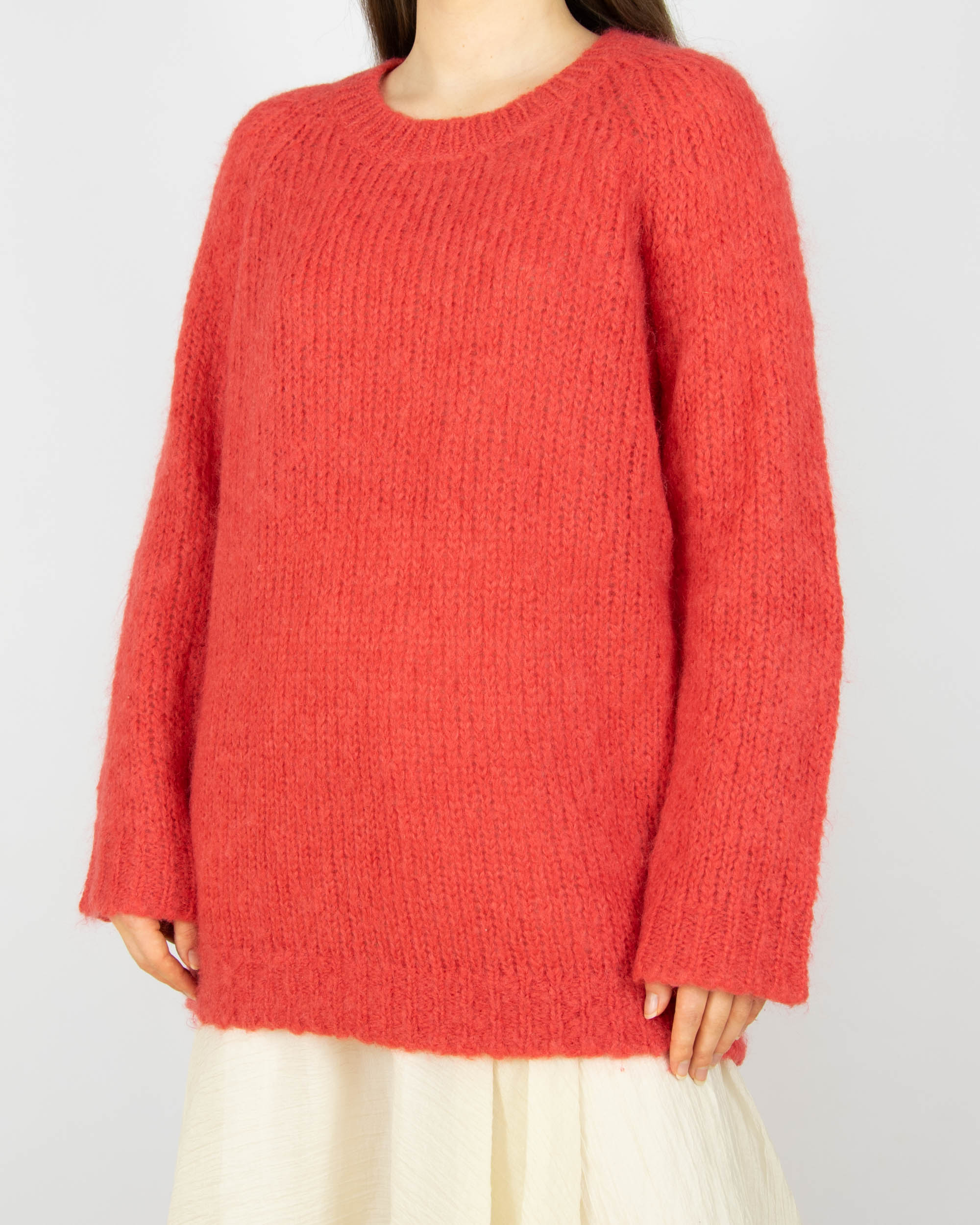 Malinowy (kid moher) sweter FILIPPA K