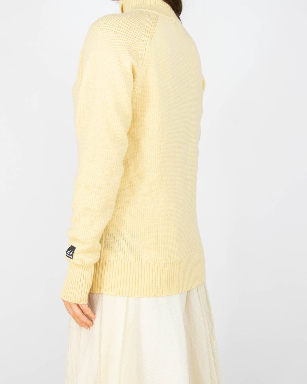 Masełkowy (wełna + lyocell) sweter ULVANG - S