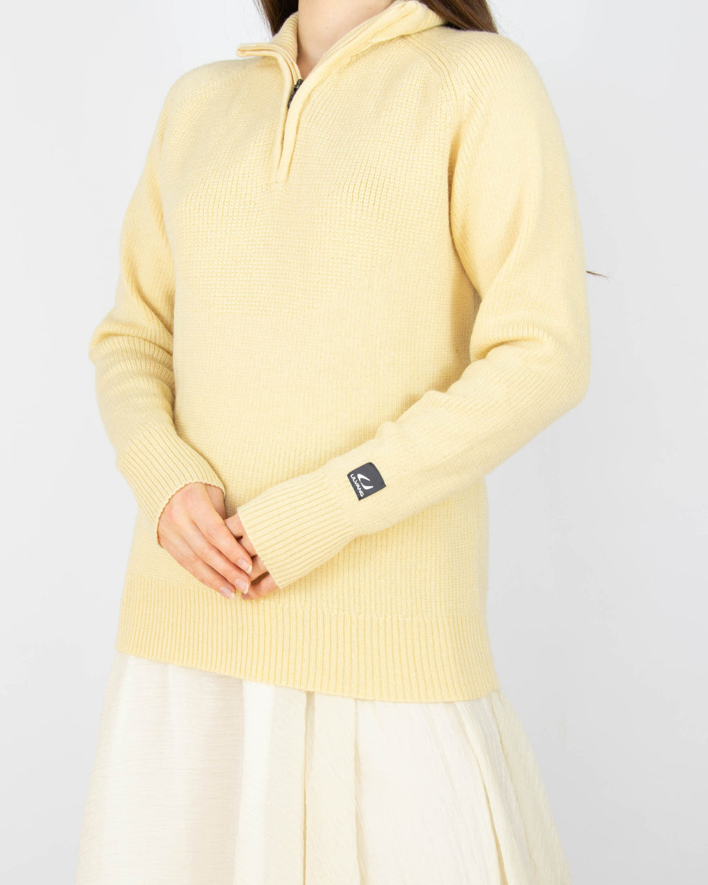 Masełkowy (wełna + lyocell) sweter ULVANG