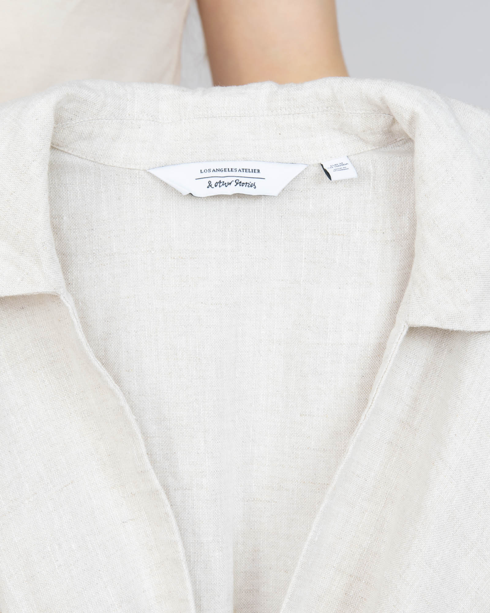 Beżowa lniana sukienka & other stories - XS