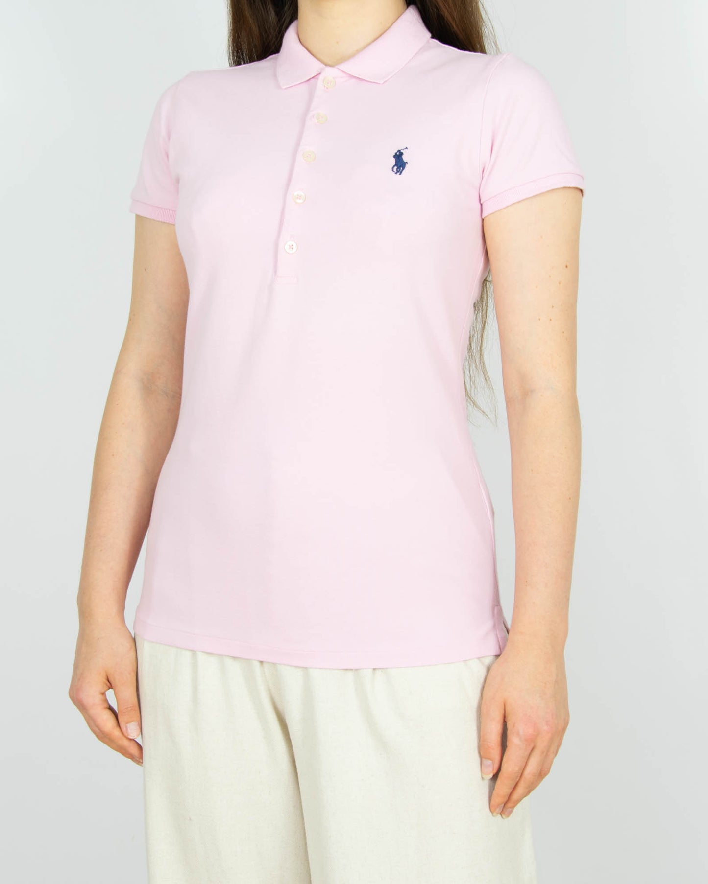 Pastelowa różowa bawełniana koszulka polo Ralph Lauren