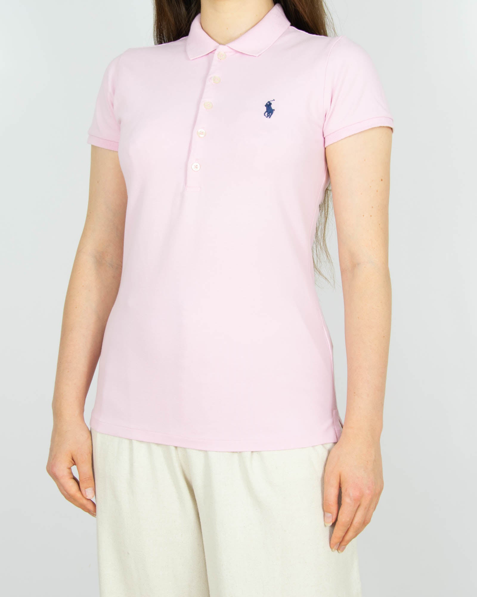 Pastelowa różowa bawełniana koszulka polo Ralph Lauren