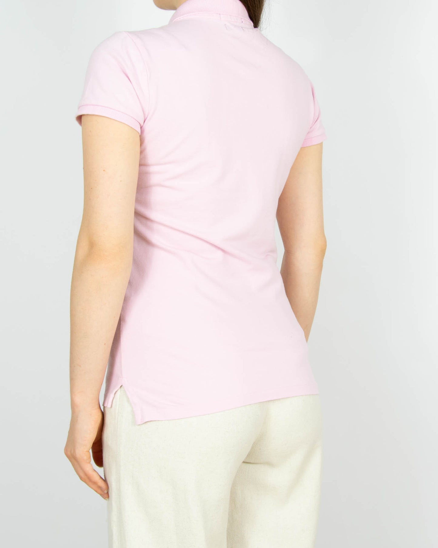 Pastelowa różowa bawełniana koszulka polo Ralph Lauren - S