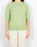Pistacjowy wełniany (wełna + moher) sweter MSCH Copenhagen - S