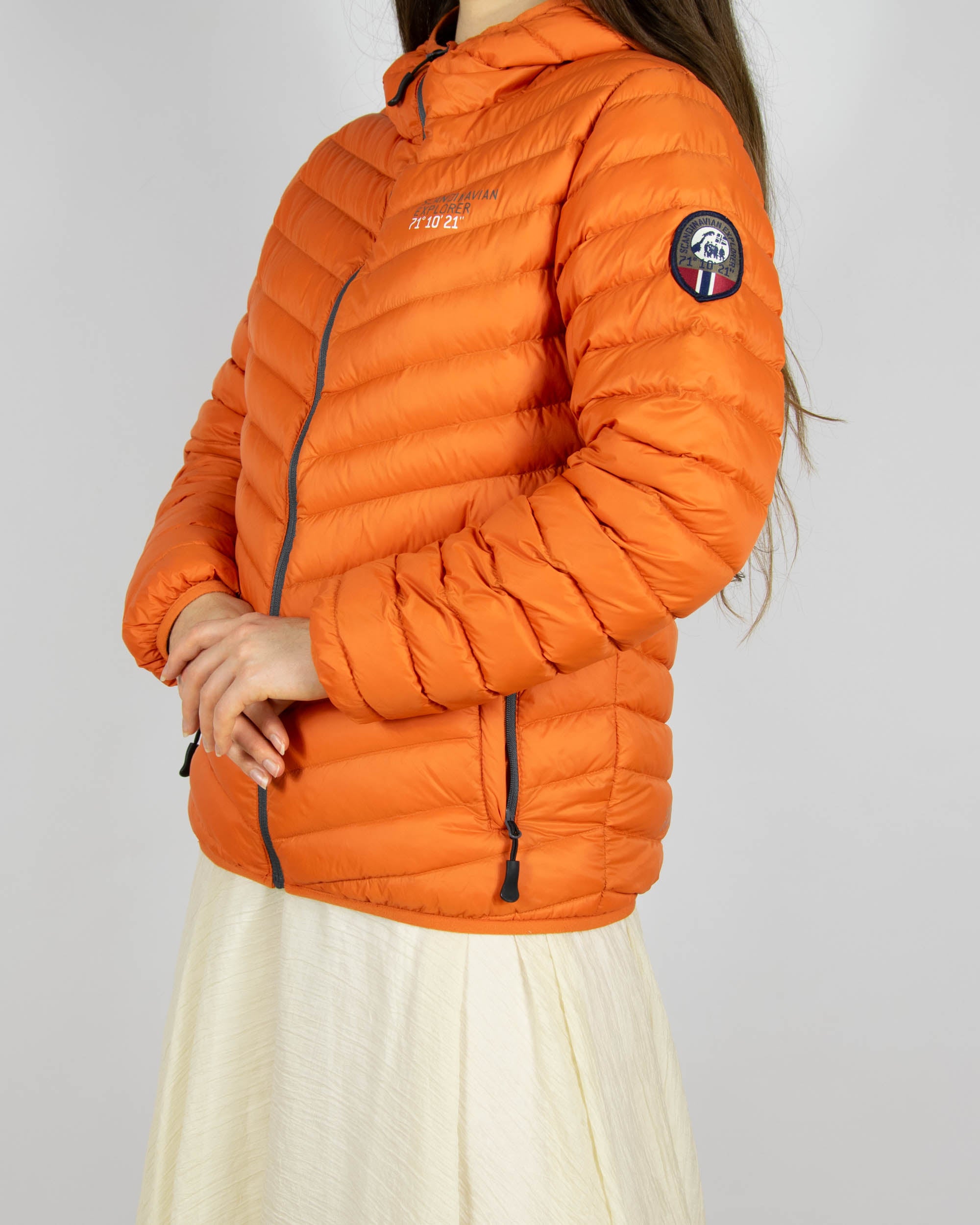 Pomarańczowa lekka kurtka puchowa Scandinavian Explorer