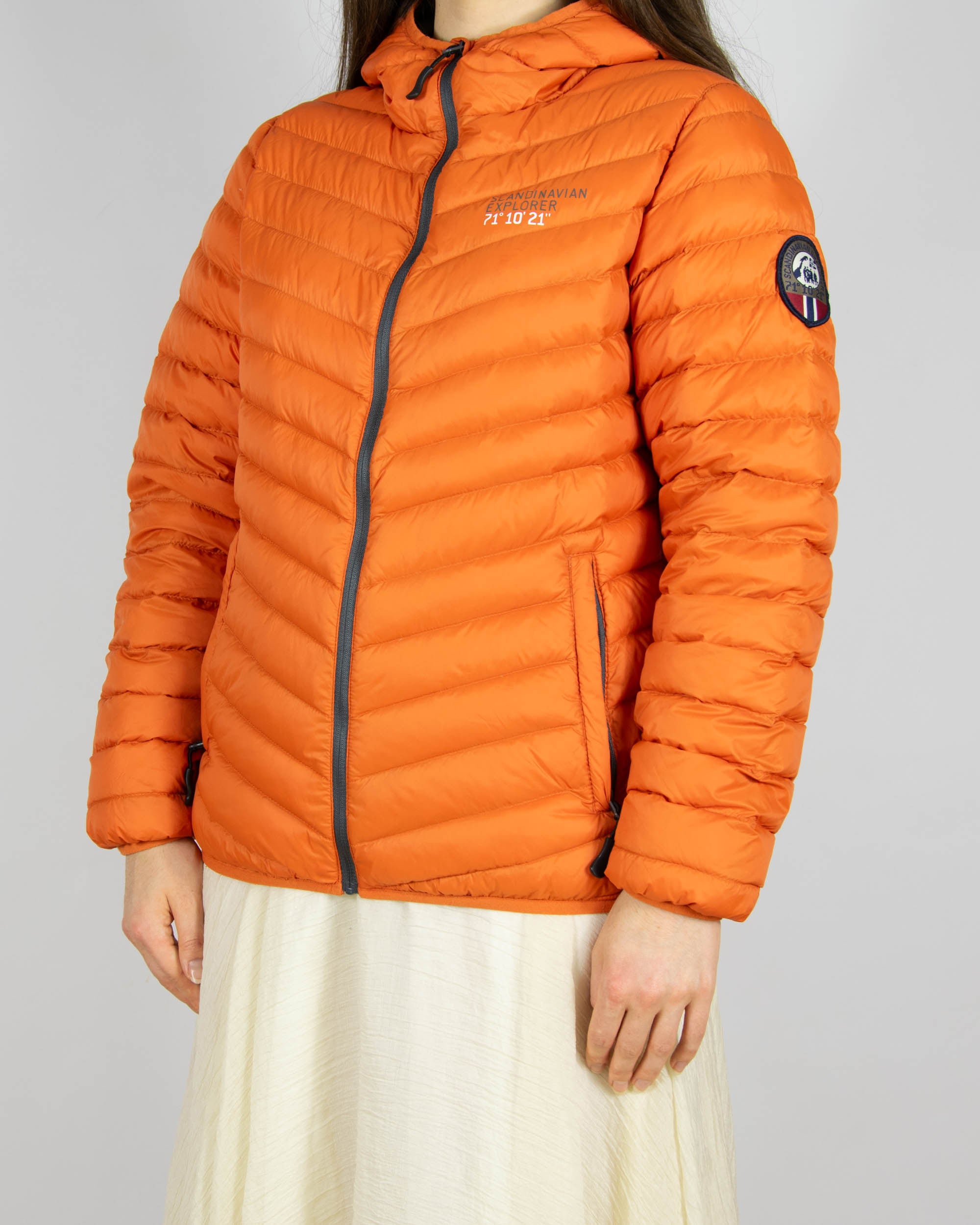 Pomarańczowa lekka kurtka puchowa Scandinavian Explorer - S