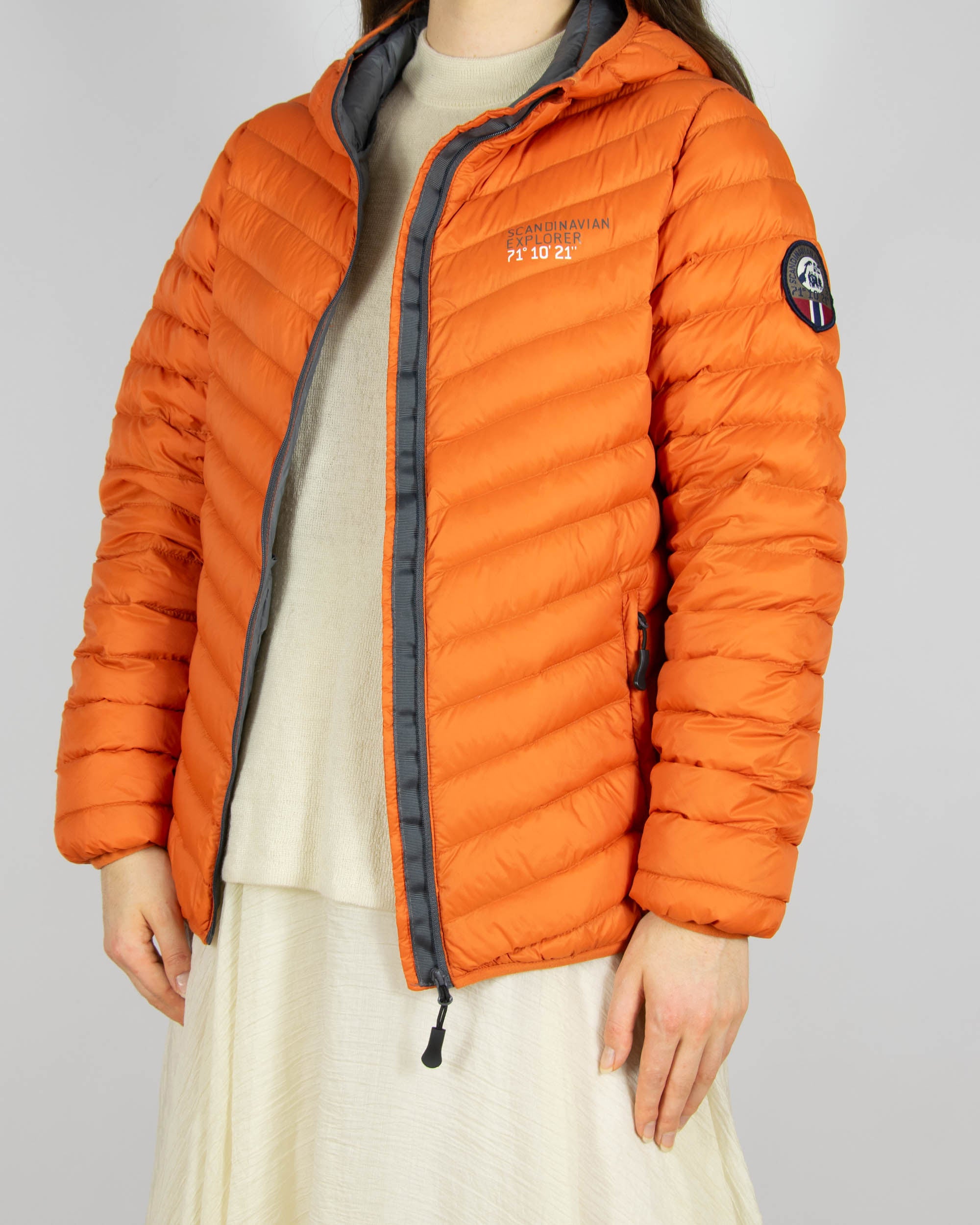Pomarańczowa lekka kurtka puchowa Scandinavian Explorer - S