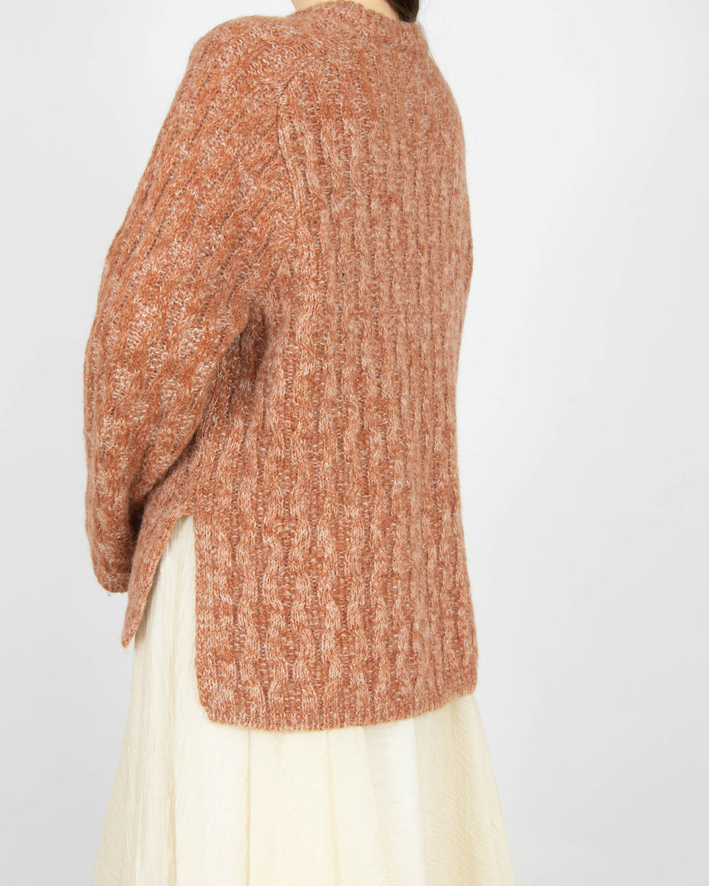 Pomarańczowo brązowy (wełna + alpaka) sweter InWear - S/M
