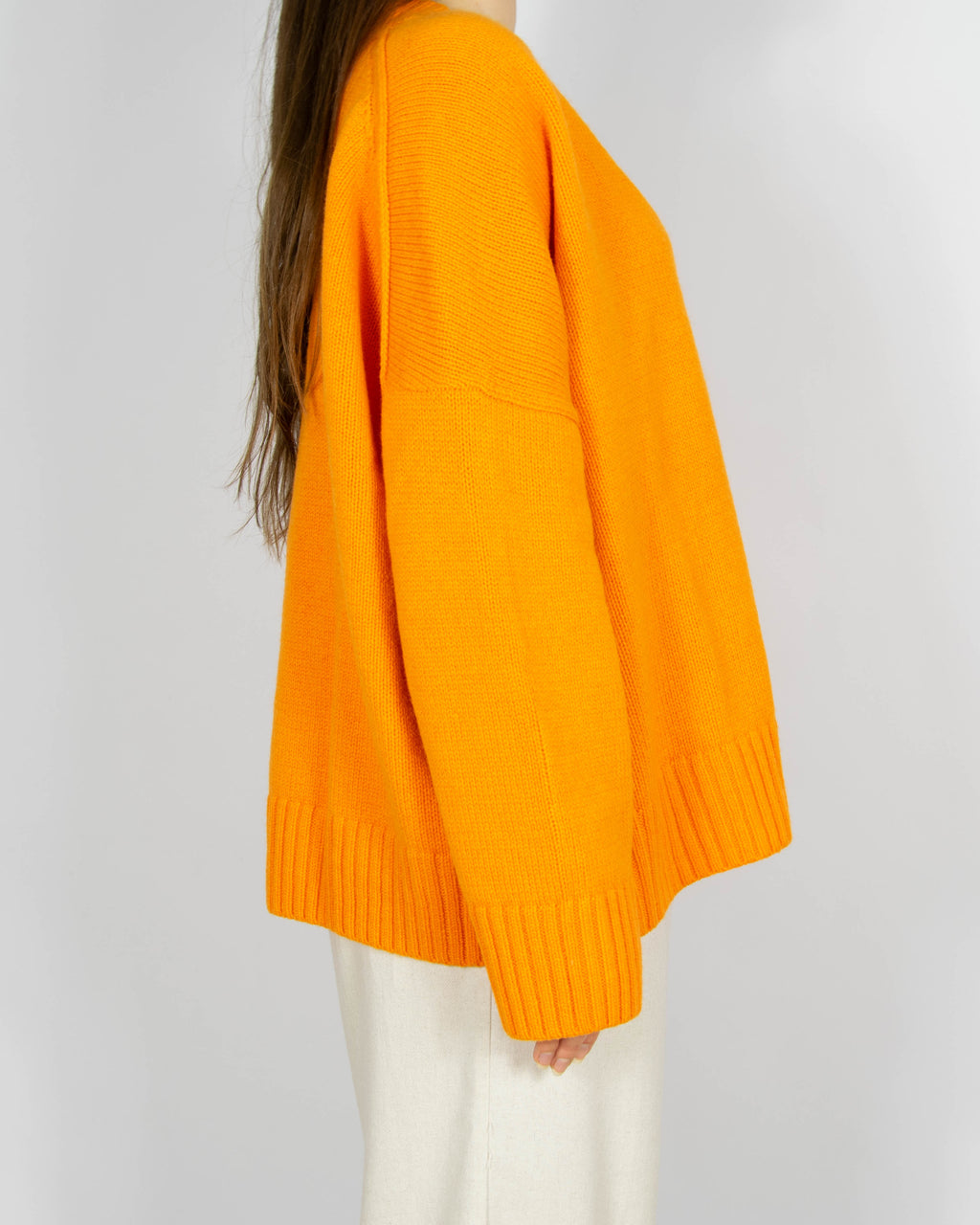 Pomarańczowy wełniany sweter H&M Premium Selection - S/M