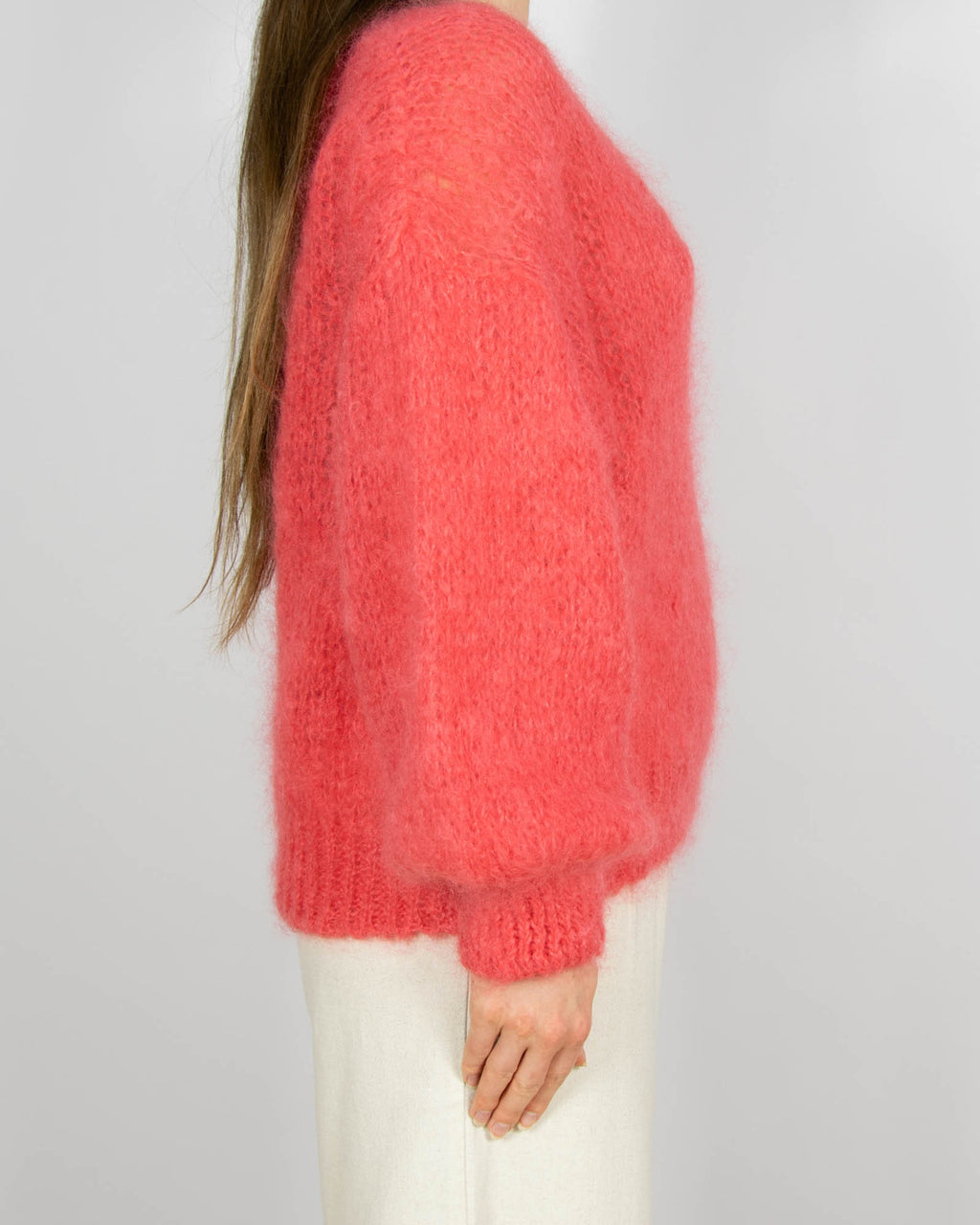 Nowy malinowy moherowy sweter AMERICANDREAMS - S/M