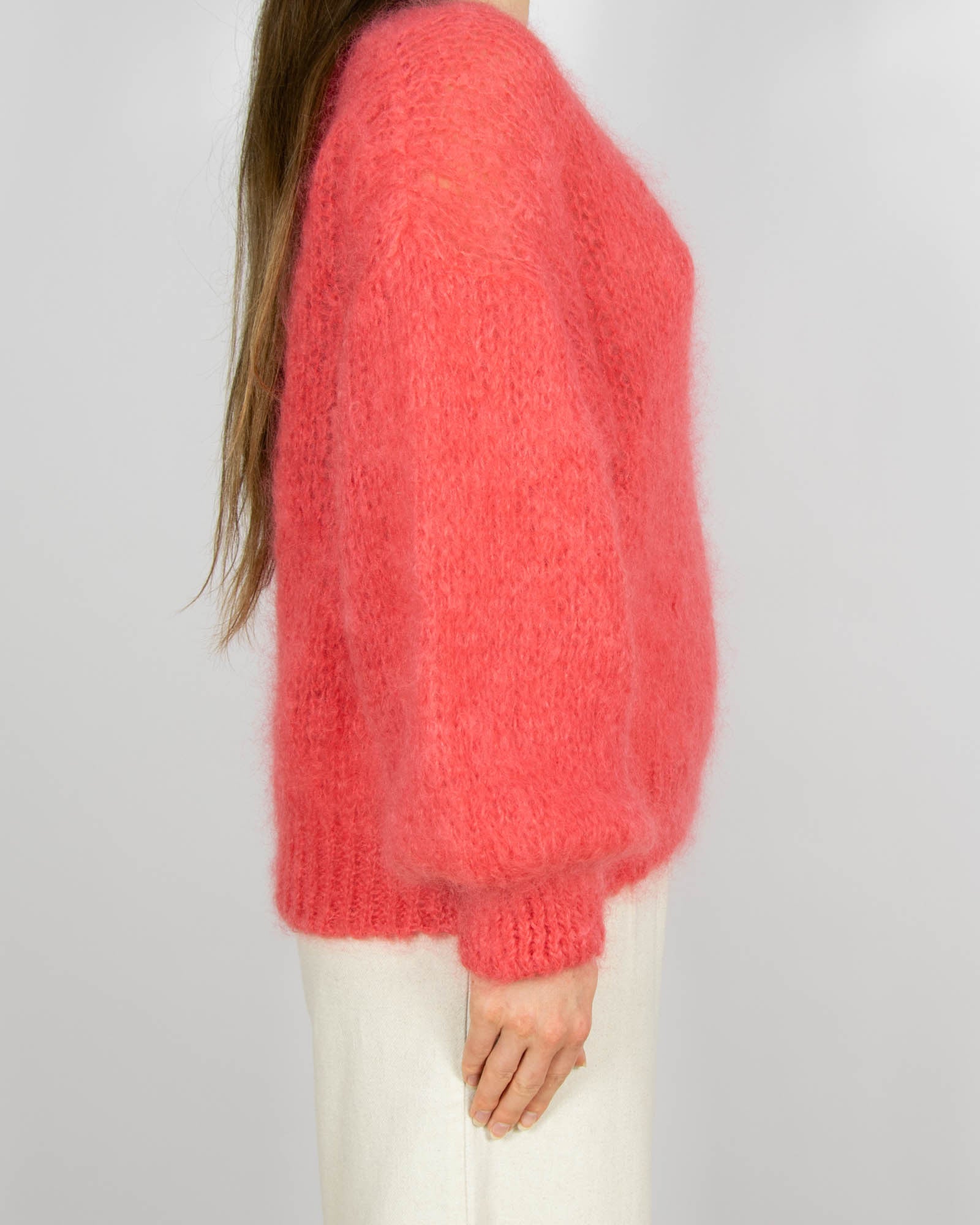 Nowy malinowy moherowy sweter AMERICANDREAMS - S/M