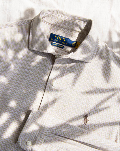 Beżowa bawełniana koszula Ralph Lauren - S