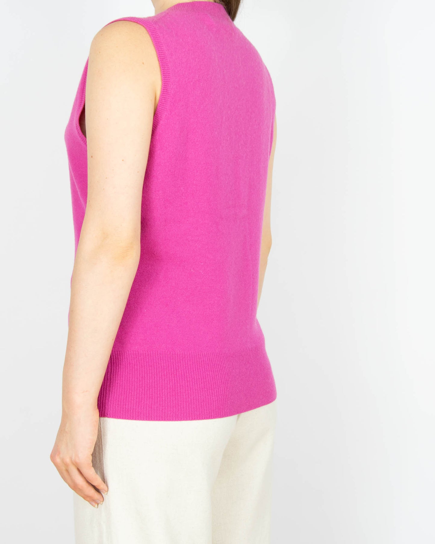 Różowa kaszmirowa kamizelka FTC Cashmere - S