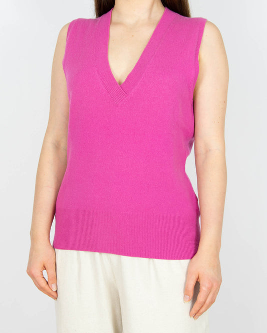 Różowa kaszmirowa kamizelka FTC Cashmere