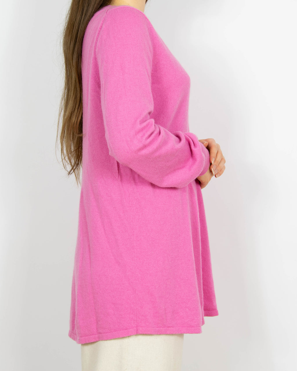 Różowy kaszmirowy sweter Esisto Cashmere - L