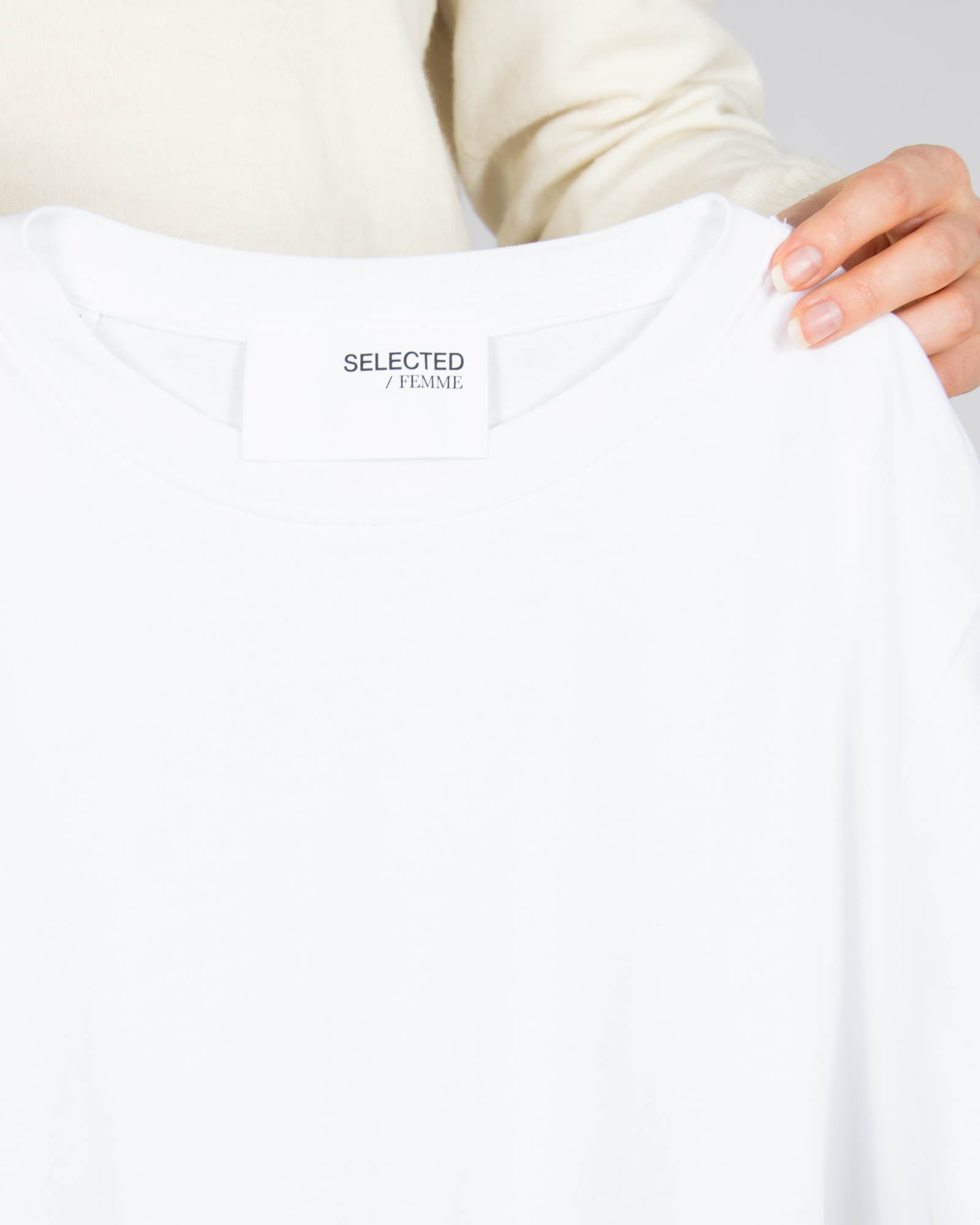 Biały bawełniany (bawełna organiczna) T-shirt - M