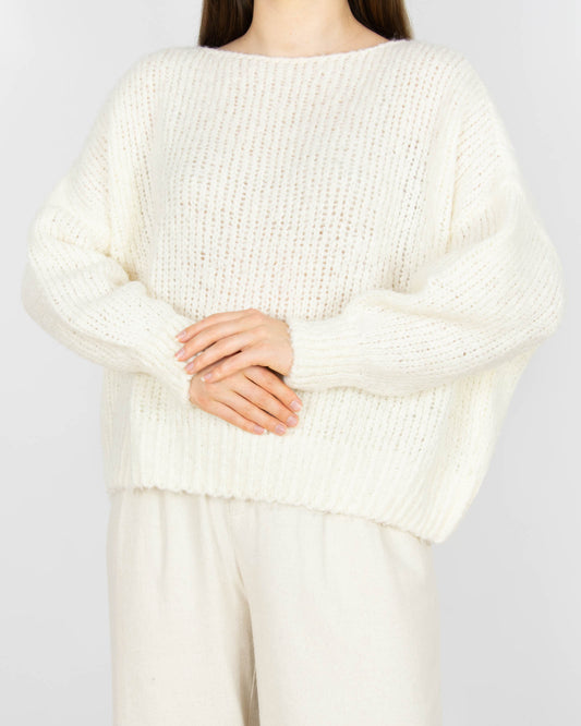 Śmietankowy (alpaka + merino) sweter American Vintage