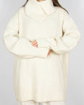 Nowy kremowy wełniany (wełna + alpaka) sweter H&M Premium - L